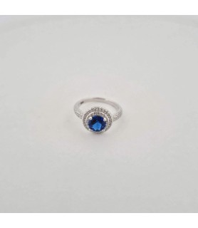 Anello Morellato SAIW277012 zirconato con pietra blu argento 925