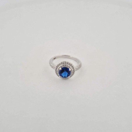 Anello Morellato SAIW277012 zirconato con pietra blu argento 925