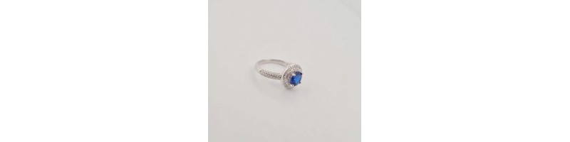 Anello Morellato SAIW277012 zirconato con pietra blu argento 925