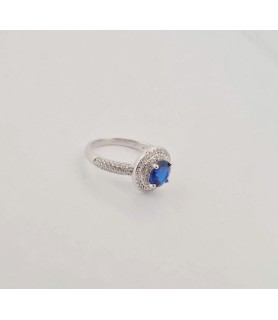 Anello Morellato SAIW277012 zirconato con pietra blu argento 925
