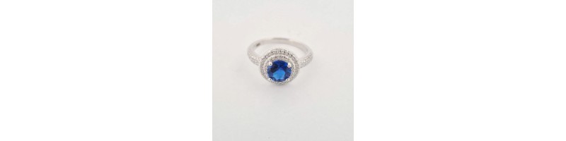 Anello Morellato SAIW277012 zirconato con pietra blu argento 925