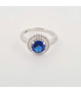 Anello Morellato SAIW277012 zirconato con pietra blu argento 925