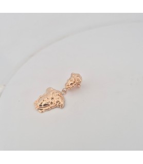 Orecchini Enricooro X25.0261 medusa lobo e pendente oro giallo