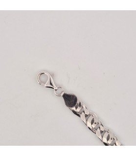 Bracciale Onais F26.1117  occhio di tigre e infinito stretto argento bianco