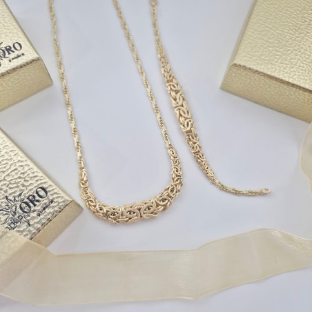 Catena Enricooro stile radco e bracciale in coordinato oro giallo